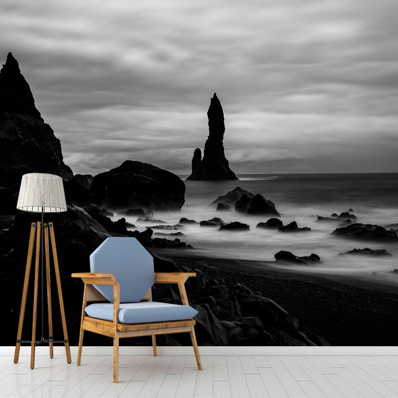 Boundless Sea Mural Environment Friendly Wallpaper Home Decoration for Bathroom