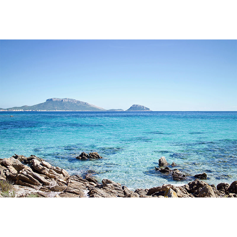 Boundless Sea Mural Horizontal Photography Modernism Wall Decor for Living Room