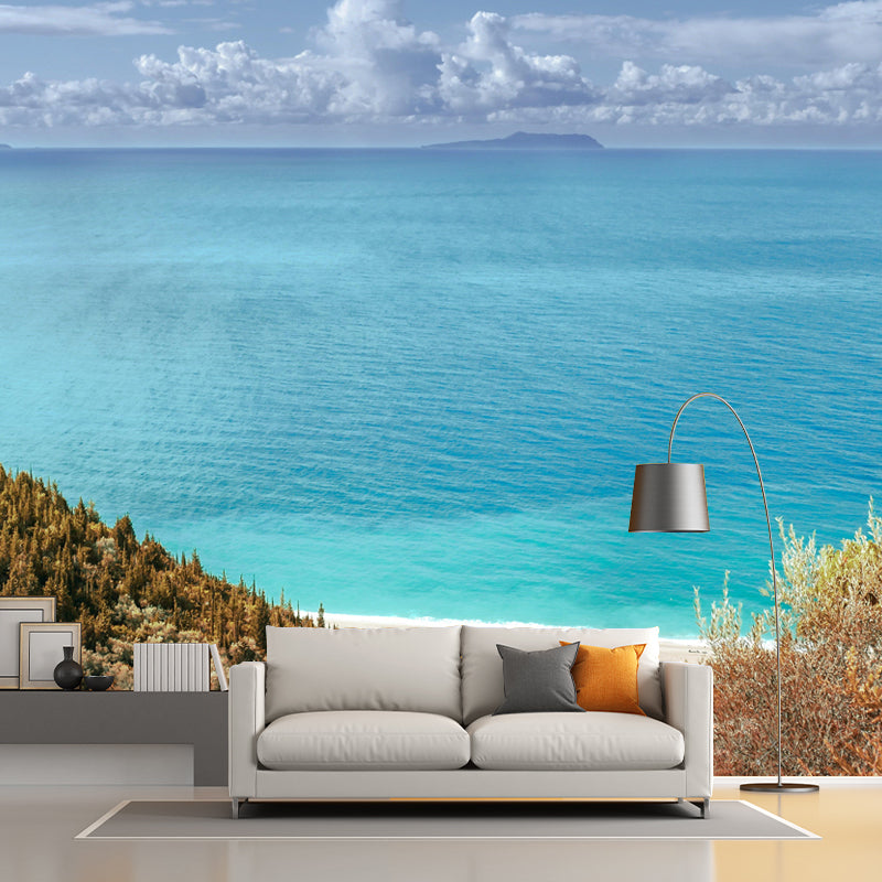 Sea Mural Environment Friendly Wallpaper Home Decoration for Dining Room