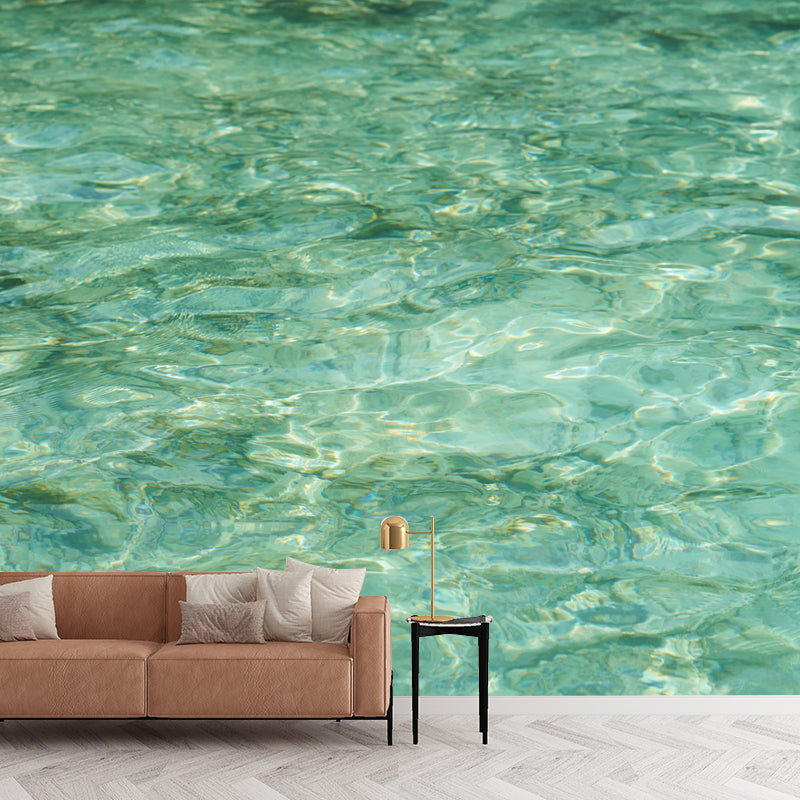 Beautiful Sea Mural Horizontal Photography Modernism Wall Decor for Living Room