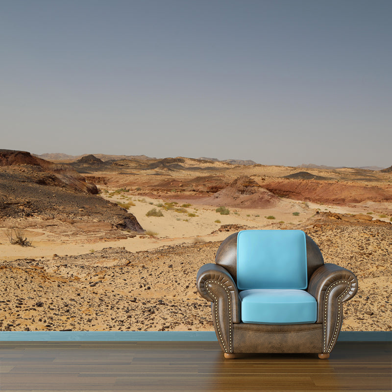 Customized Desert Wall Mural Modernism Mildew Resistant Wall Decor for Sitting Room
