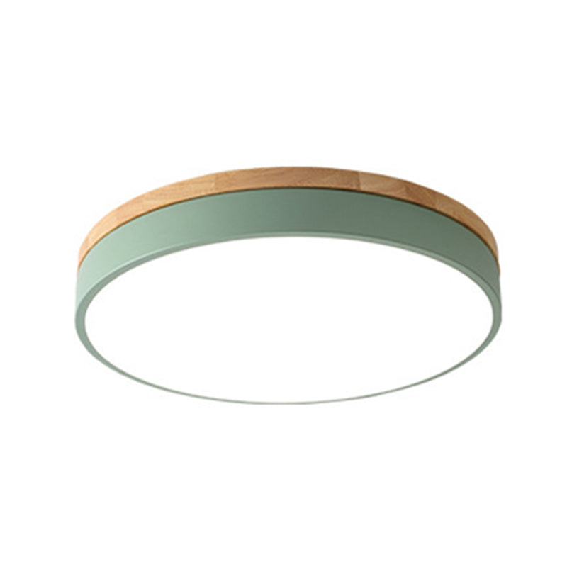 Plafonnier encastré à 1 lumière à abat-jour rond, de style simple et moderne