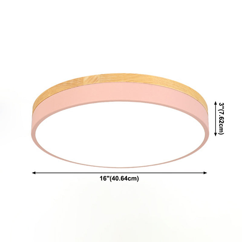 Plafonnier encastré à 1 lumière à abat-jour rond, de style simple et moderne