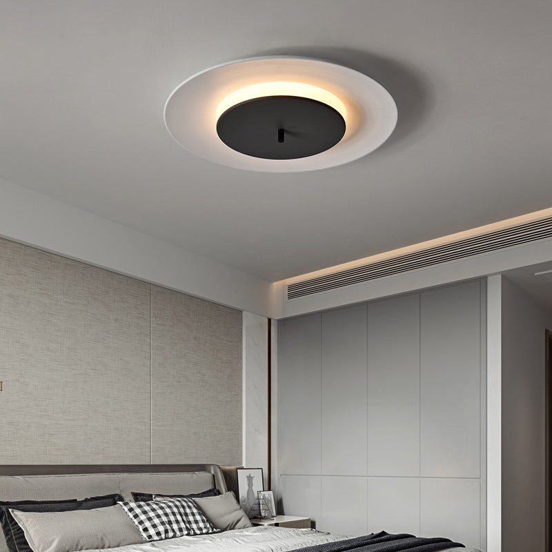 Acrylic Circular LED Ceiling Fixture in Modern Style Aluminium Macaron Flush Mount for Bedroom