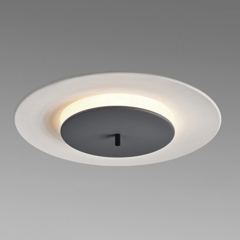 Acrylic Circular LED Ceiling Fixture in Modern Style Aluminium Macaron Flush Mount for Bedroom