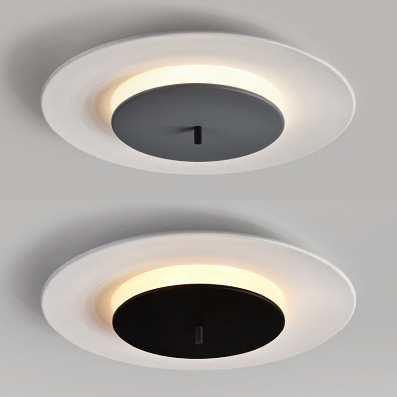 Acrylic Circular LED Ceiling Fixture in Modern Style Aluminium Macaron Flush Mount for Bedroom