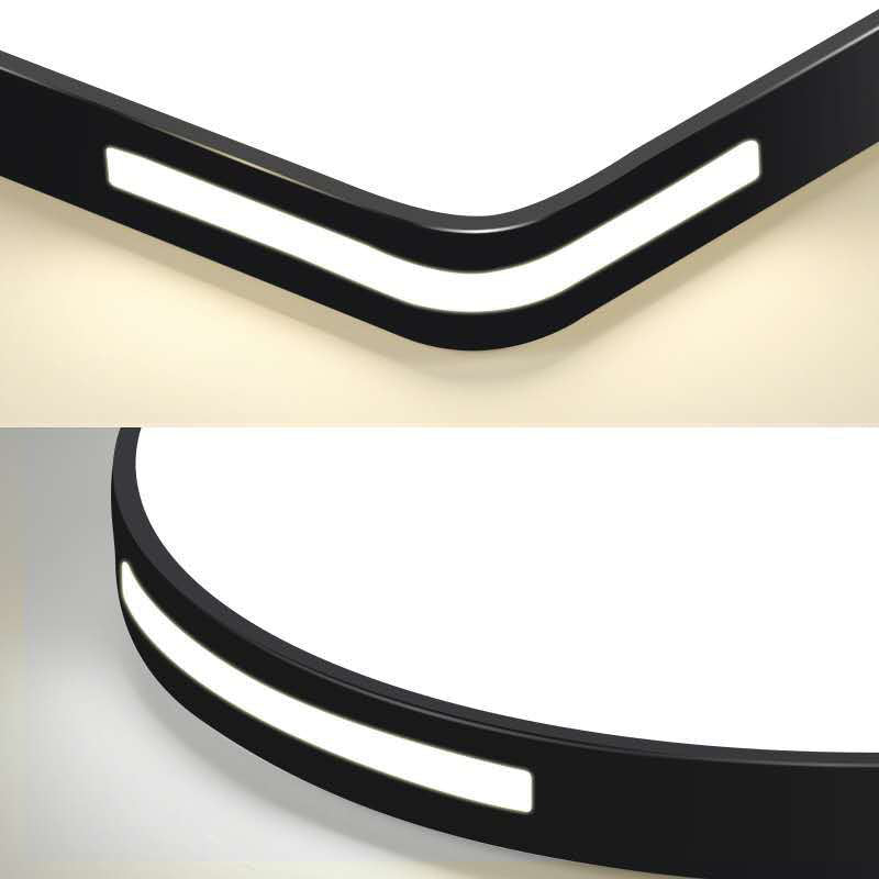 1-Light Geometric Shade Flush Mount Modern Simple Style Flush Mount Ceiling Light Fixture