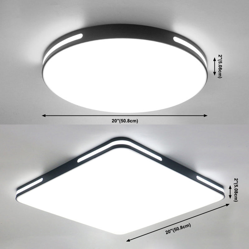 1-Light Geometric Shade Flush Mount Modern Simple Style Flush Mount Ceiling Light Fixture