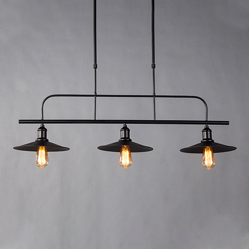 Cone Industrial Island Pendant Lighting 3-Lights Metal Chandelier Lighting Fixtures