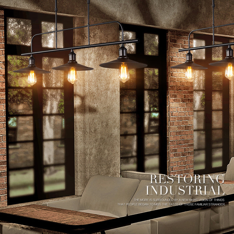 Cone Industrial Island Pendant Lighting 3-Lights Metal Chandelier Lighting Fixtures