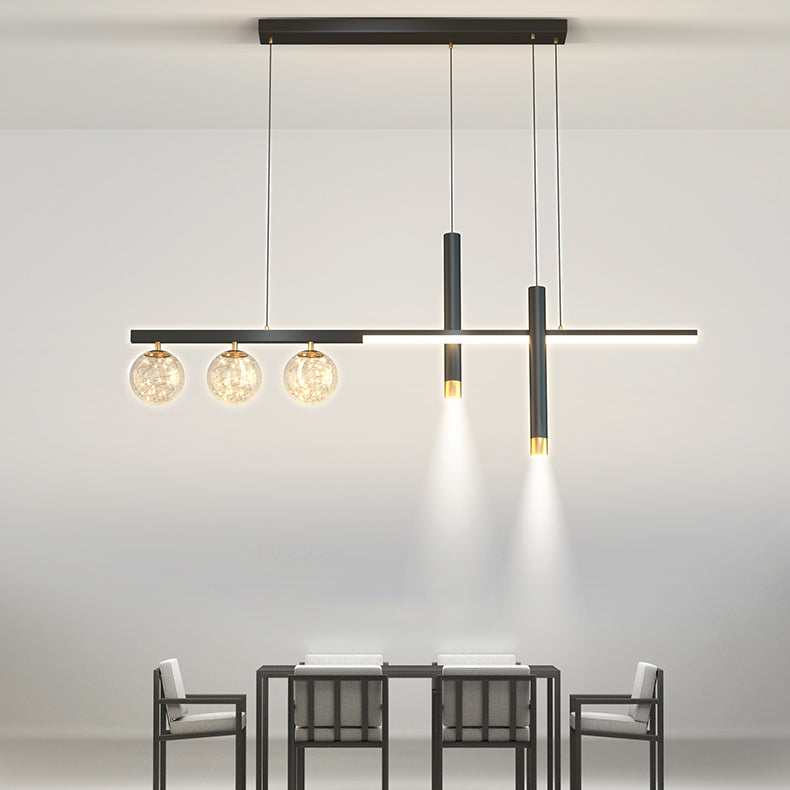 Modern Pendant Chandelier Geometric Island Lighting Fixtures Metal Chandelier for Dining Room