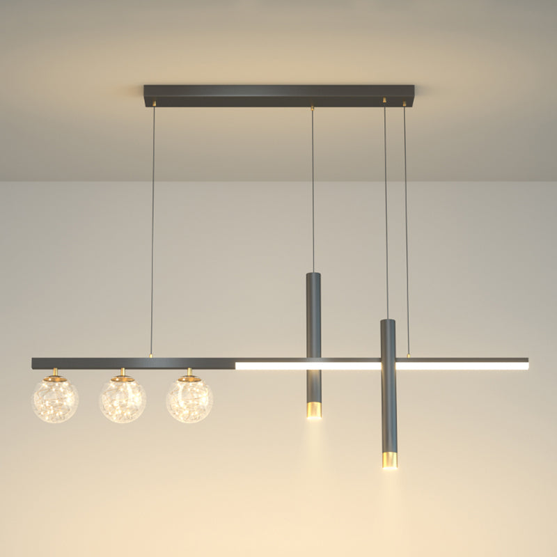 Modern Pendant Chandelier Geometric Island Lighting Fixtures Metal Chandelier for Dining Room