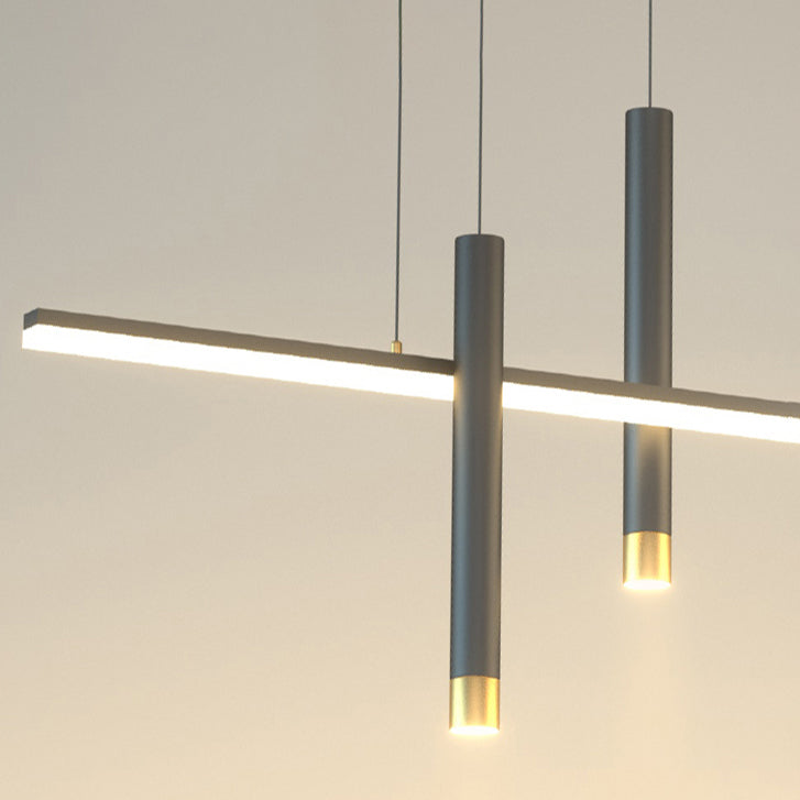 Modern Pendant Chandelier Geometric Island Lighting Fixtures Metal Chandelier for Dining Room