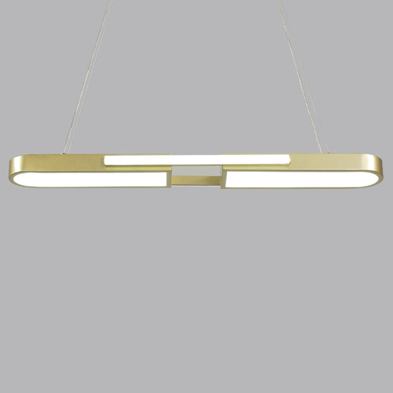 Lampade isola ovale moderna lampadario a pendente metallo 1 Lampada luminosa