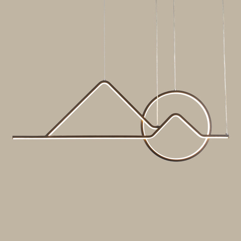 Geometric Island Lighting Modern Lighting Chandelier Metal 3 Light Island Lamps