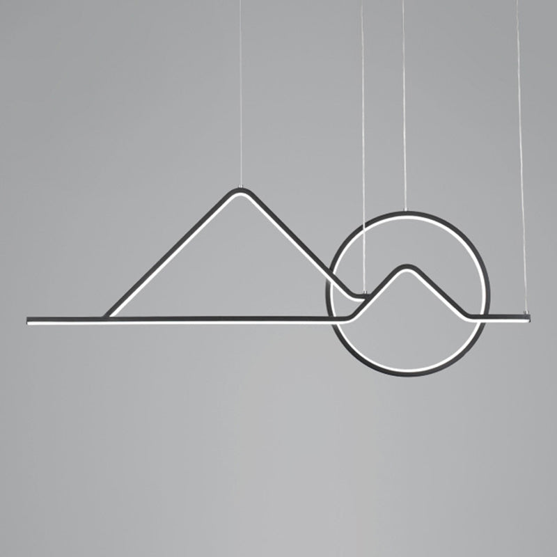 Geometric Island Lighting Modern Lighting Chandelier Metal 3 Light Island Lamps