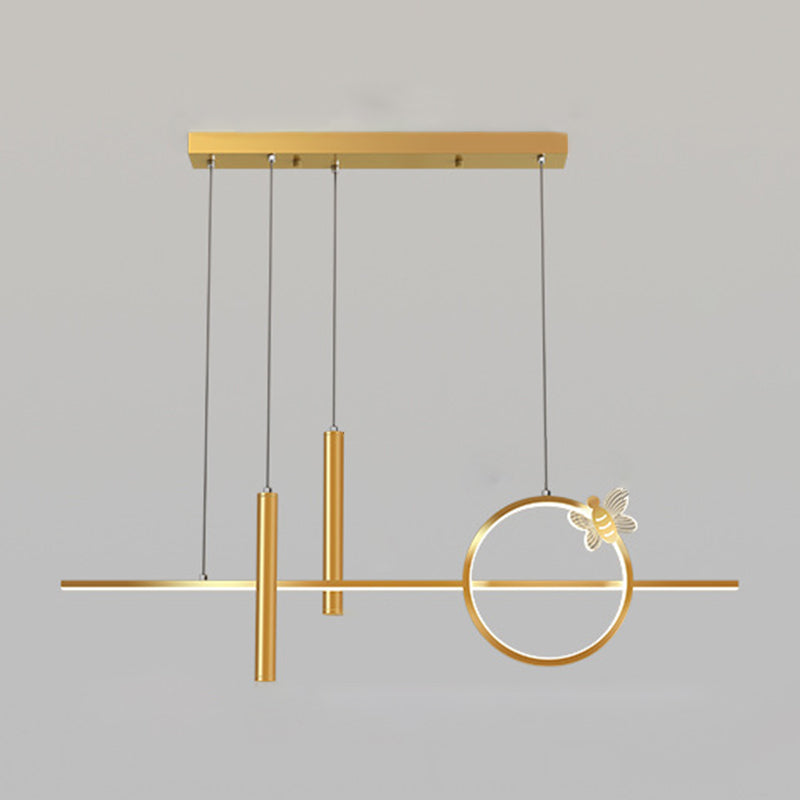 Geometric Island Pendant Lights Modern Kitchen Island Lighting Metal 5 Light Island Lights