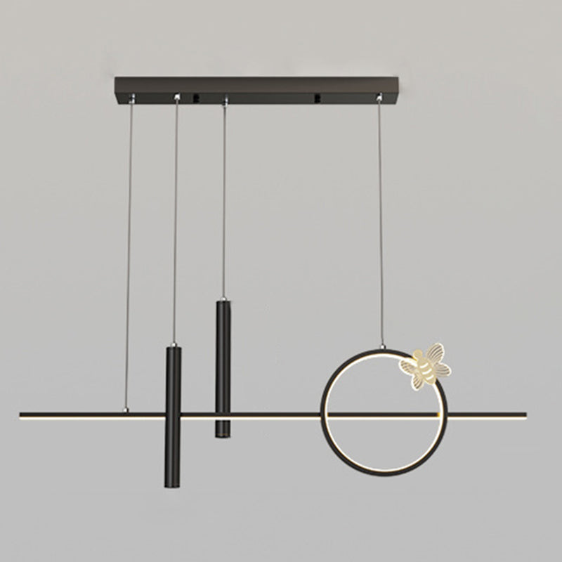 Geometric Island Pendant Lights Modern Kitchen Island Lighting Metal 5 Light Island Lights