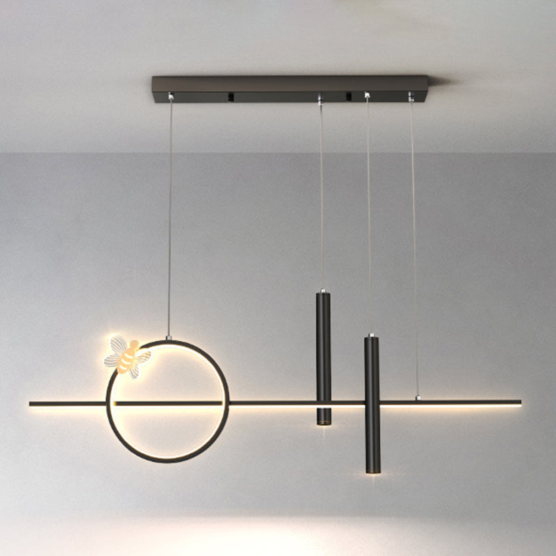 Geometric Island Pendant Lights Modern Kitchen Island Lighting Metal 5 Light Island Lights