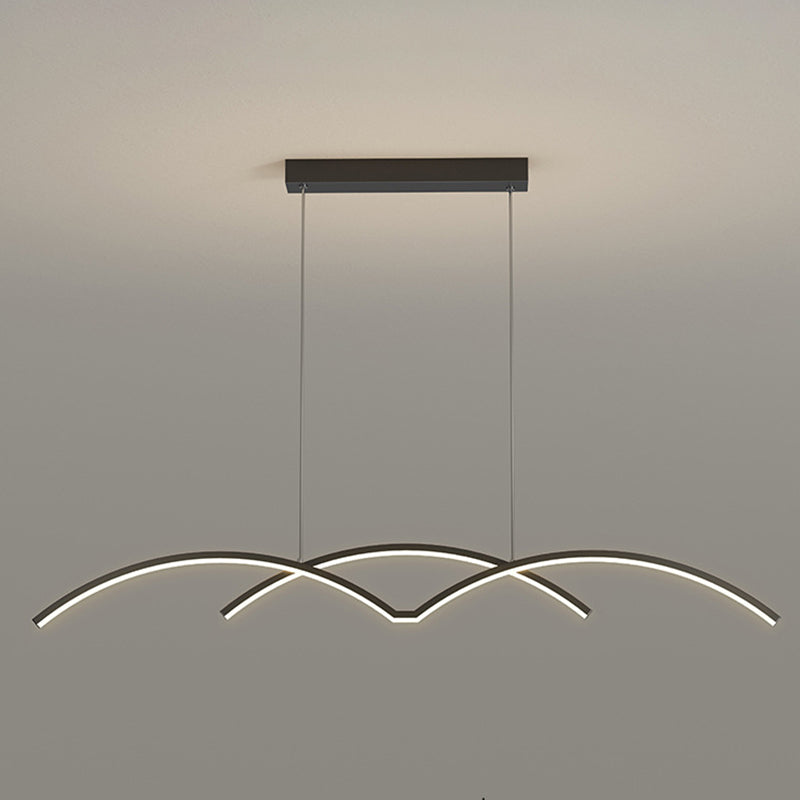 Linear Island Lights Modern Kitchen Island Lighting Metal 2 Light Island Pendant Lights