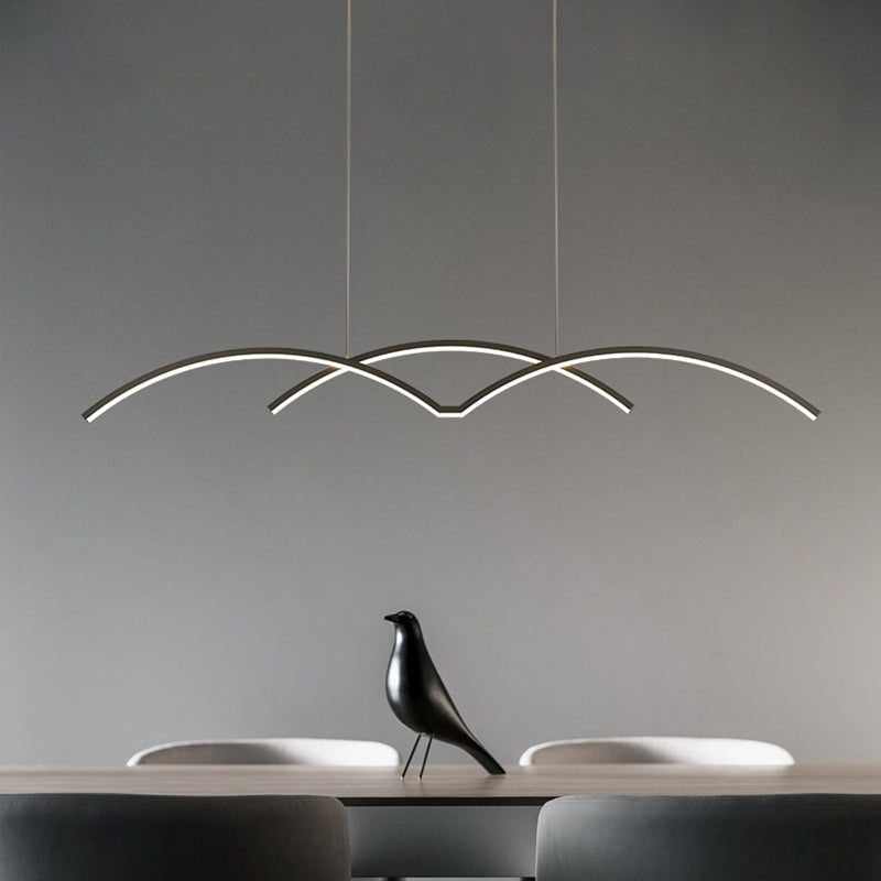 Linear Island Lights Modern Kitchen Island Lighting Metal 2 Light Island Pendant Lights