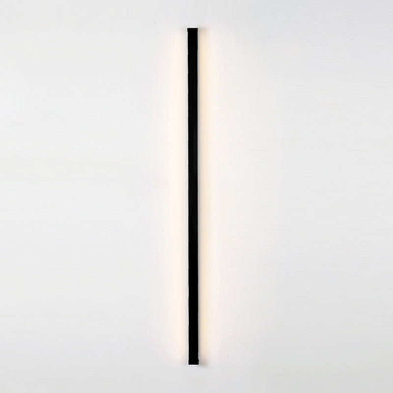 Black Rectangular Wall Light Sconces Modern Style Aluminum 1-Light Wall Lamps