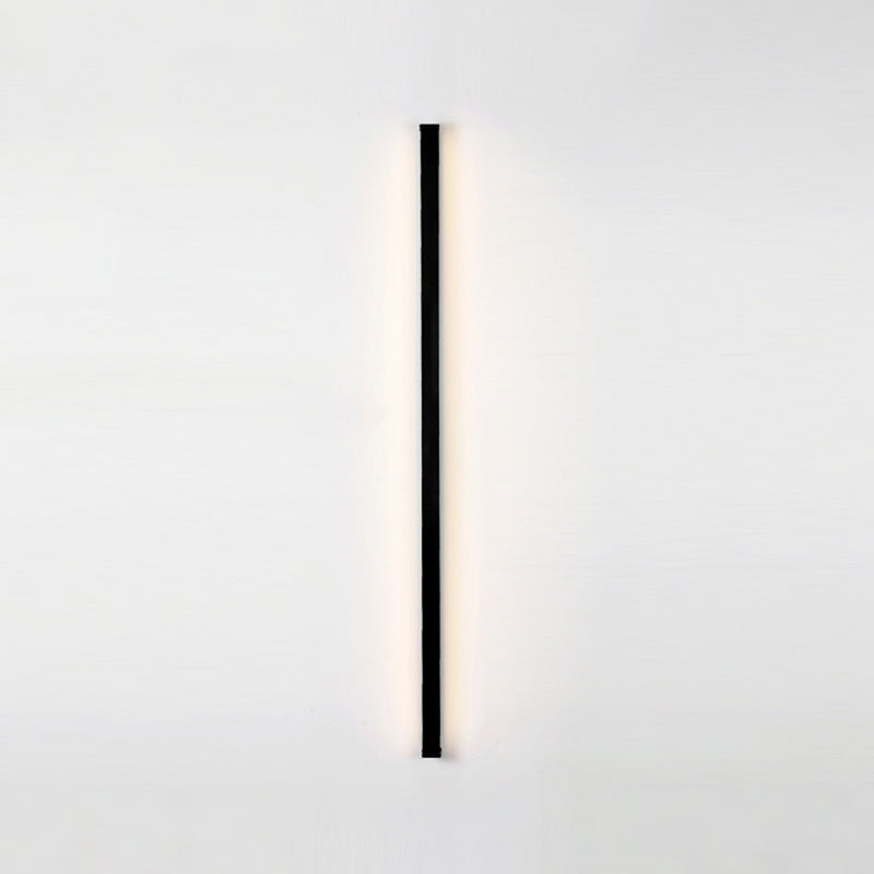 Black Rectangular Wall Light Sconces Modern Style Aluminum 1-Light Wall Lamps