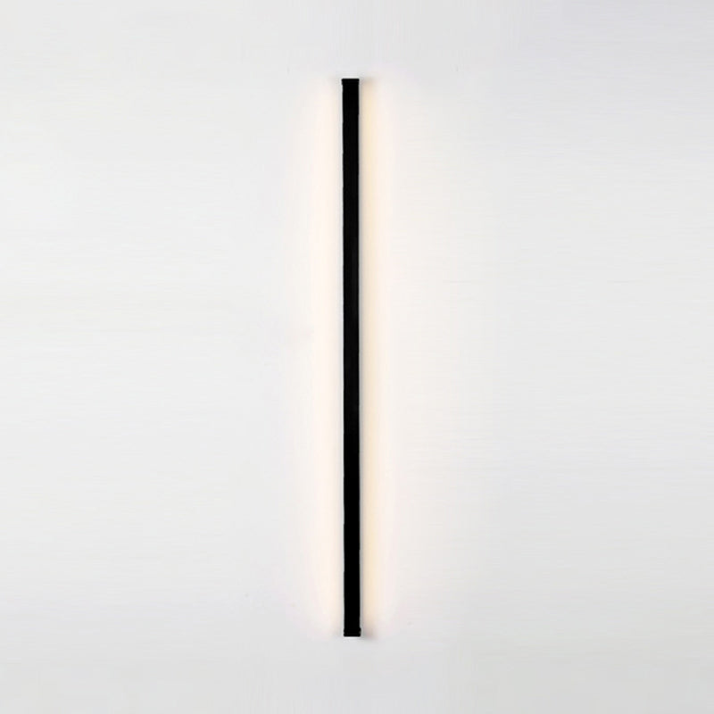 Black Rectangular Wall Light Sconces Modern Style Aluminum 1-Light Wall Lamps