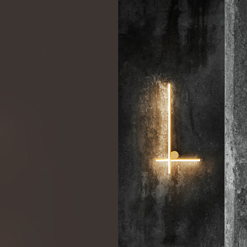 Luci di applique in alluminio in alluminio in alluminio a parete moderna a 2 luci in finitura dorata