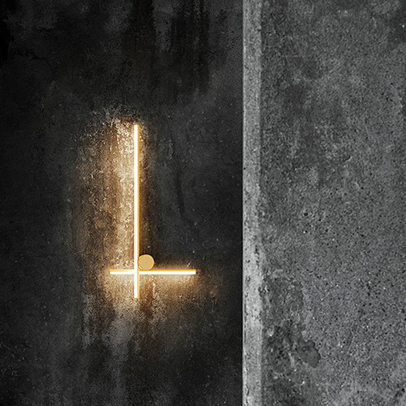 Luci di applique in alluminio in alluminio in alluminio a parete moderna a 2 luci in finitura dorata