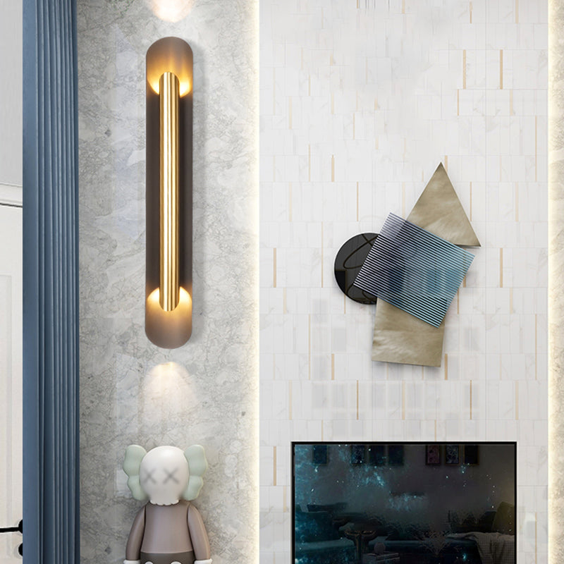 Stile moderno Black Metal Flush Mount Wall Sconce Sconce Geometrica Accensione murale per soggiorno per soggiorno