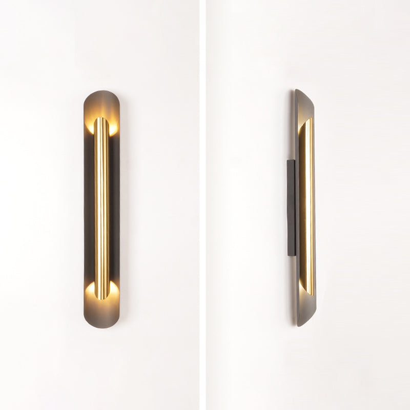 Stile moderno Black Metal Flush Mount Wall Sconce Sconce Geometrica Accensione murale per soggiorno per soggiorno