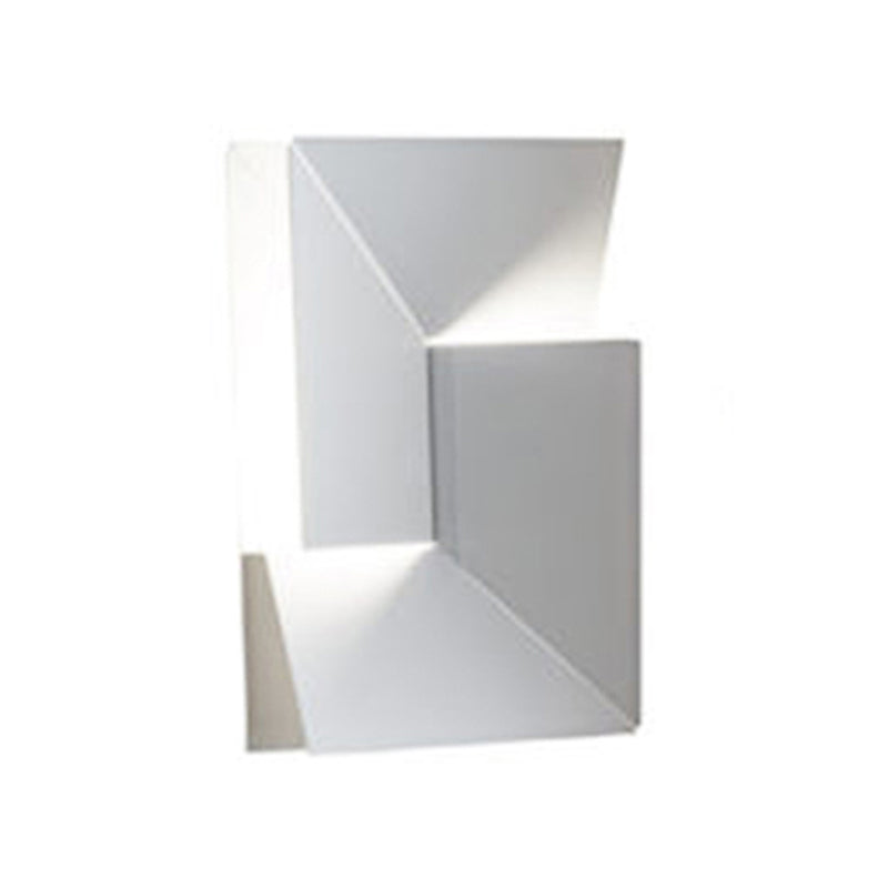 Luce da parete geometrica bianca Sconcetti di luce moderna in metallo funzione con palette di funce in metallo