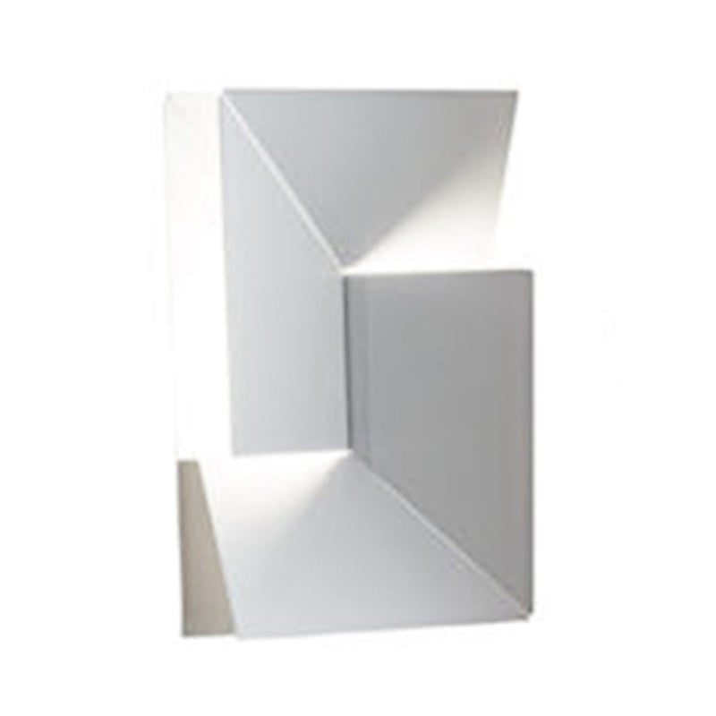 Luce da parete geometrica bianca Sconcetti di luce moderna in metallo funzione con palette di funce in metallo