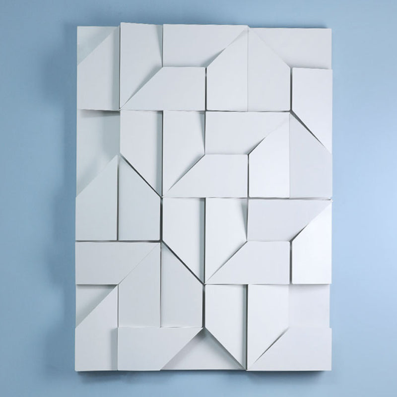 Luce da parete geometrica bianca Sconcetti di luce moderna in metallo funzione con palette di funce in metallo