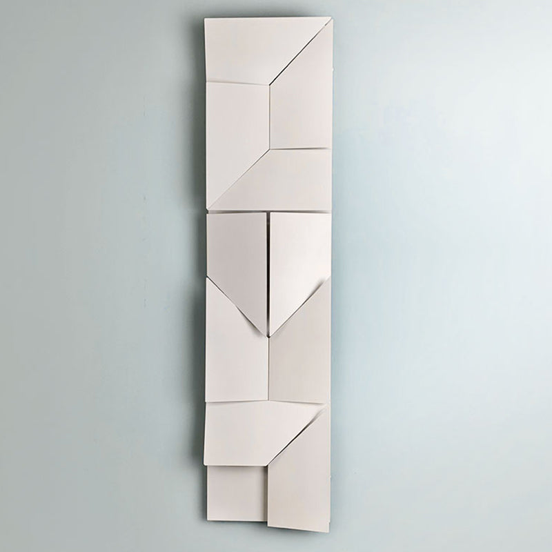 Luce da parete geometrica bianca Sconcetti di luce moderna in metallo funzione con palette di funce in metallo