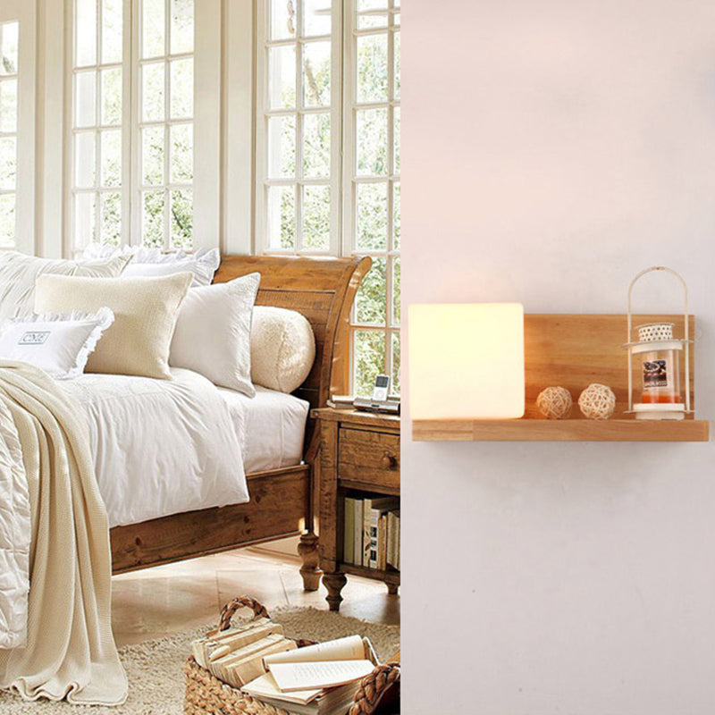 Modernos apliques de luz de pared de vidrio Square 1 luces de montaje de pared de 1 luces, barcos sin decoraciones