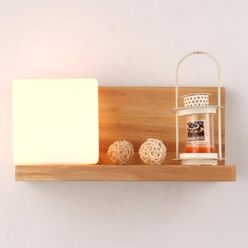 Modernos apliques de luz de pared de vidrio Square 1 luces de montaje de pared de 1 luces, barcos sin decoraciones