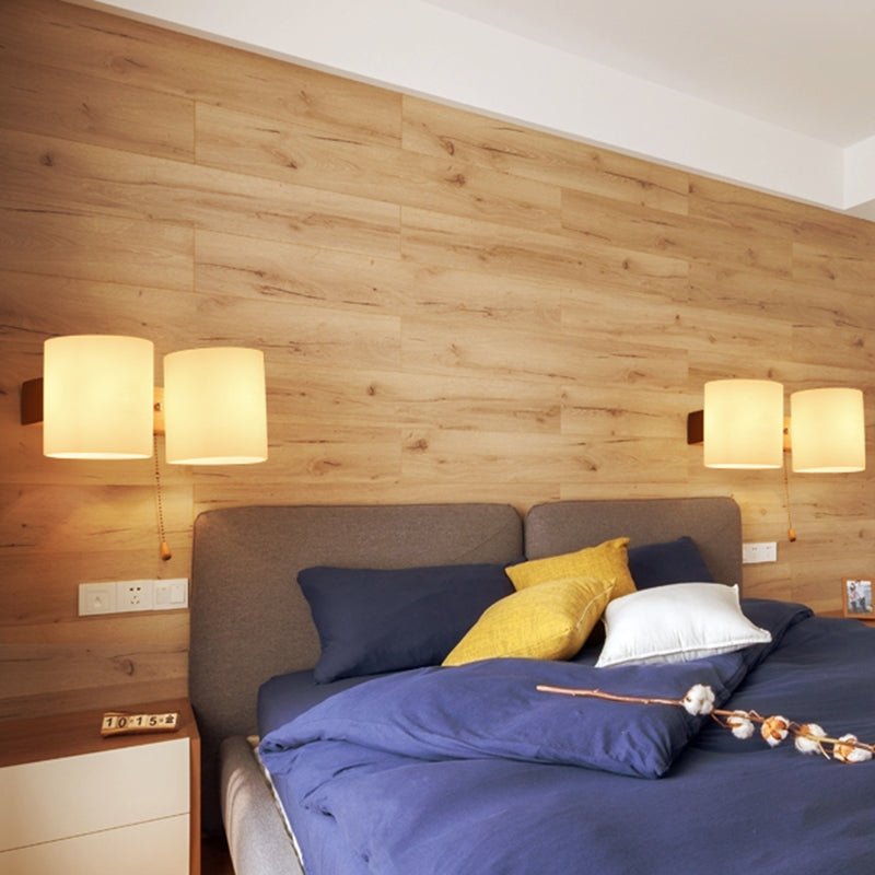 Cilindrische melkglas SCONCE LAMP BELIMTE MODERNE STYLE WIT WANDELE MOETEN LICHT