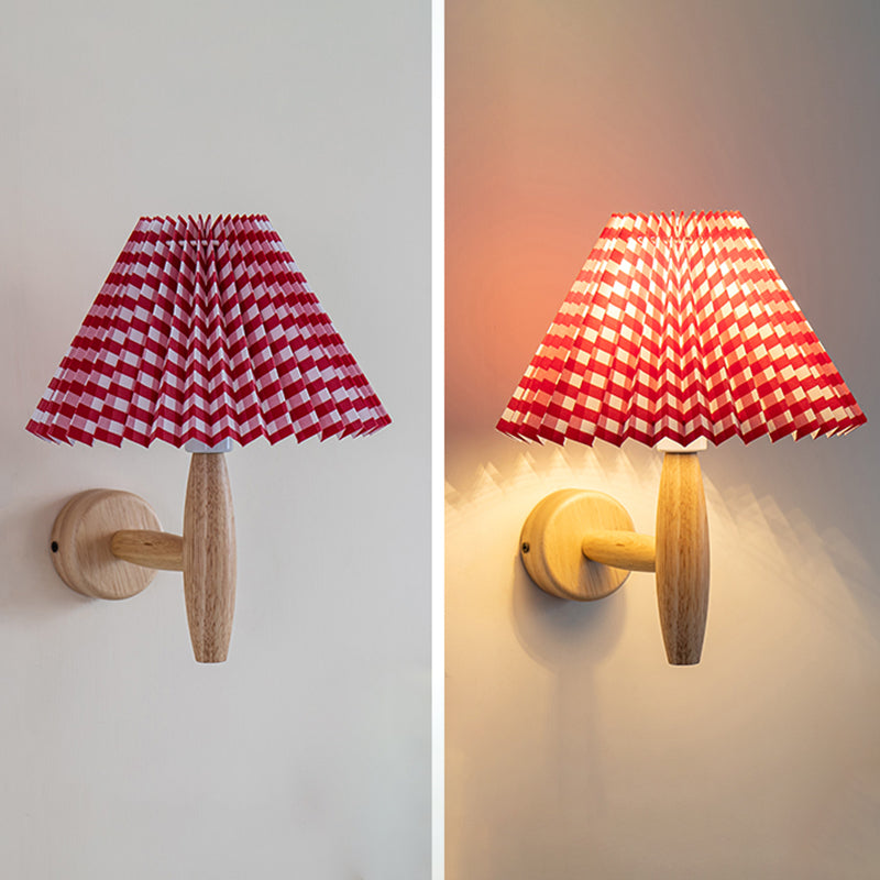 Stile moderno a parete in legno Pronzo leggero conico a filo a filo a filo con la parete con una parete a filo