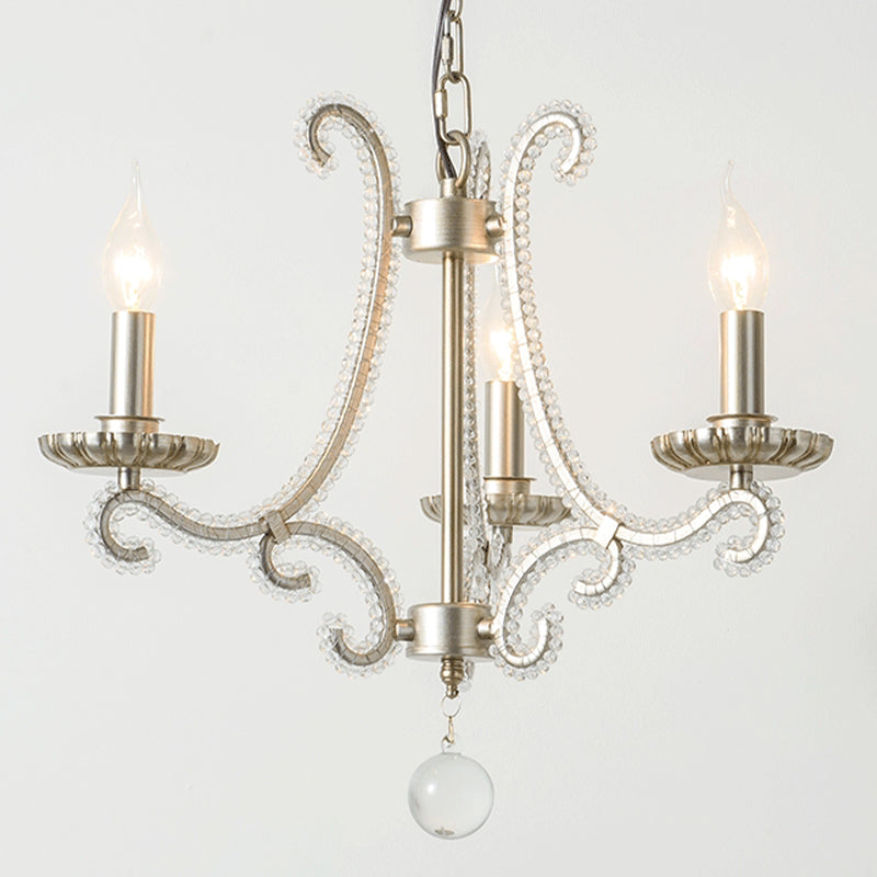 Silver Chandelier Light Fixtures Sputnik Traditional Ceiling Light Fixture for Bedroom