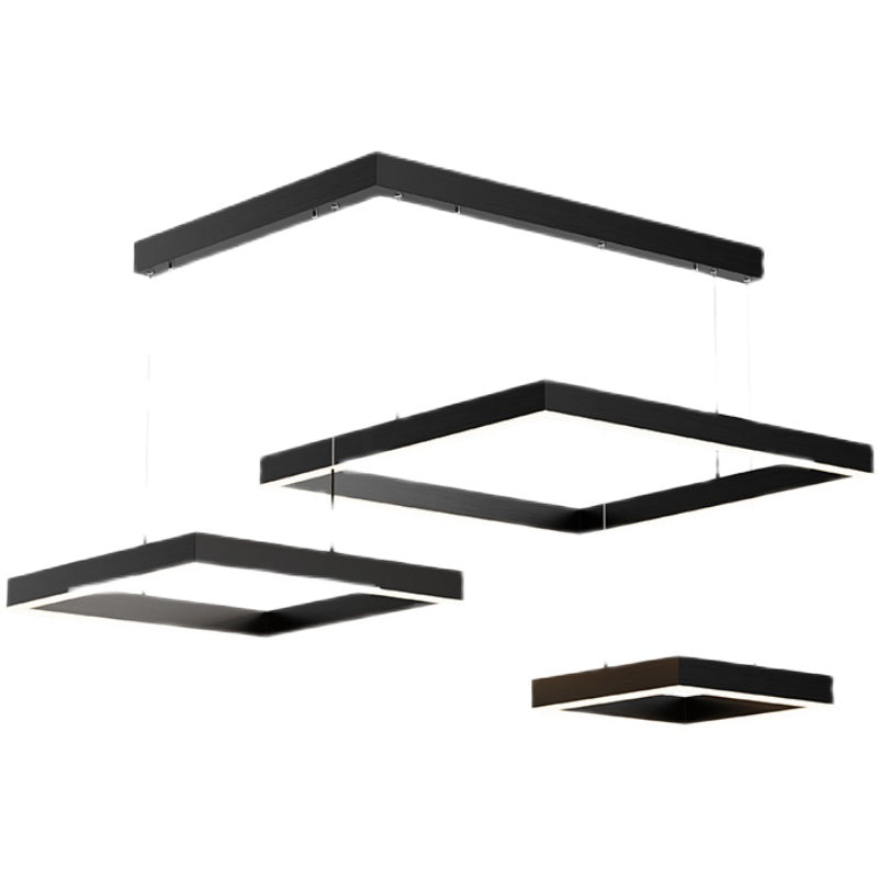 Lampadari a LED moderni a più quadrati lampadario del lampadario lampadario in metallo