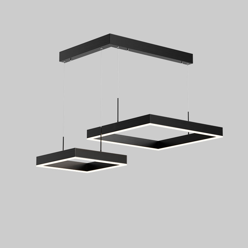 Lampadari a LED moderni a più quadrati lampadario del lampadario lampadario in metallo