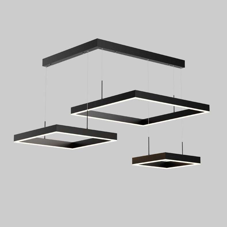 Lampadari a LED moderni a più quadrati lampadario del lampadario lampadario in metallo