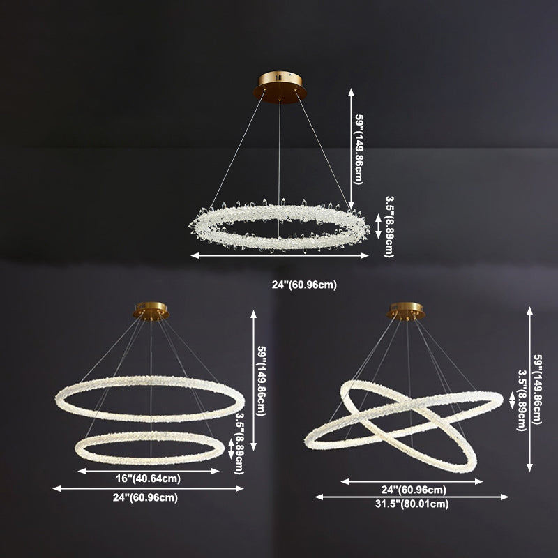 Moderner Stil klarer Kristallgehängnisbeleuchtung 1-Licht-Orbikularleuchterlampe