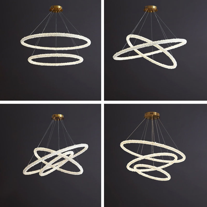 Moderner Stil klarer Kristallgehängnisbeleuchtung 1-Licht-Orbikularleuchterlampe