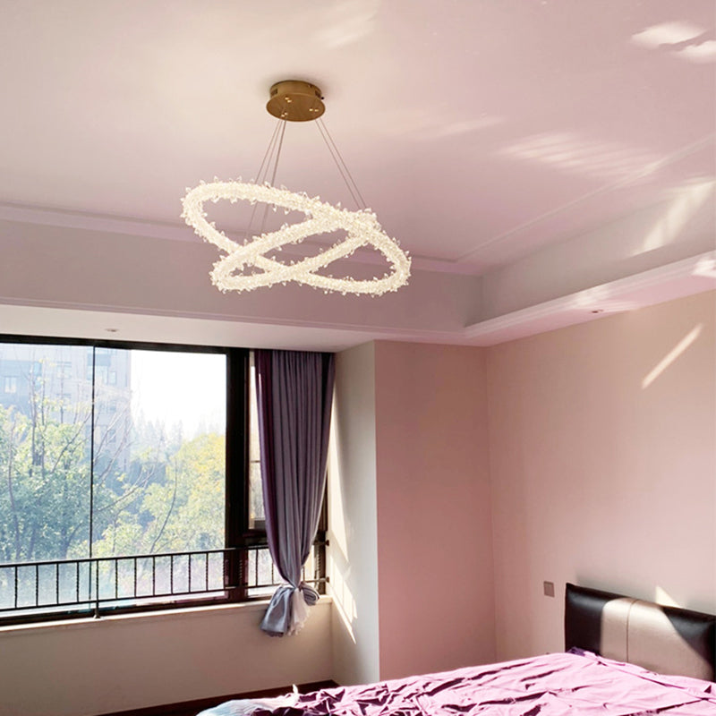 Moderner Stil klarer Kristallgehängnisbeleuchtung 1-Licht-Orbikularleuchterlampe