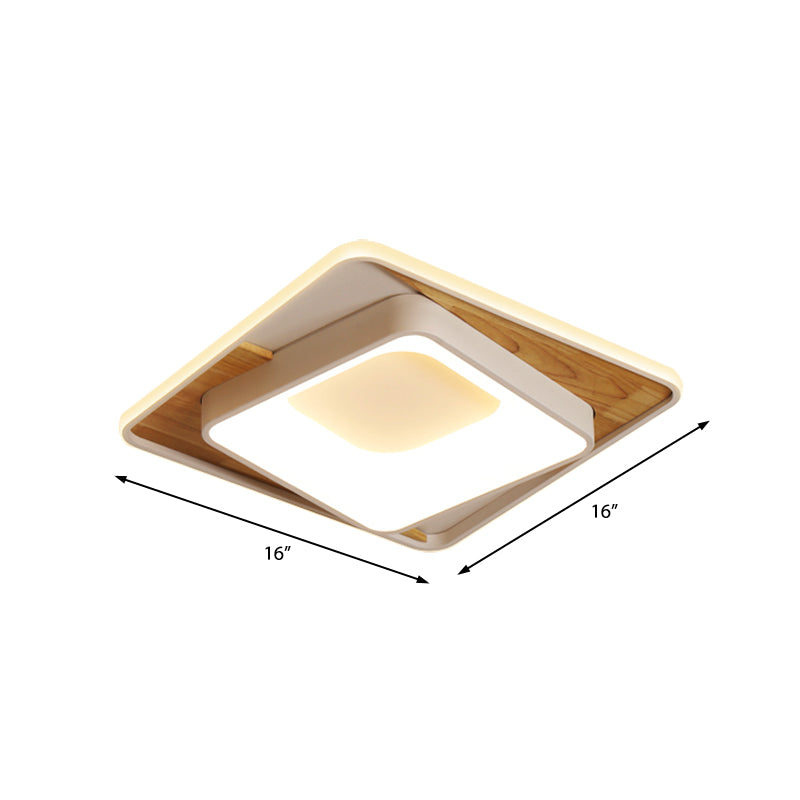 Modern Slim Rechthoek Plafond Lamp Acryl LED Flush Mount Light in het wit voor slaapkamer foyer