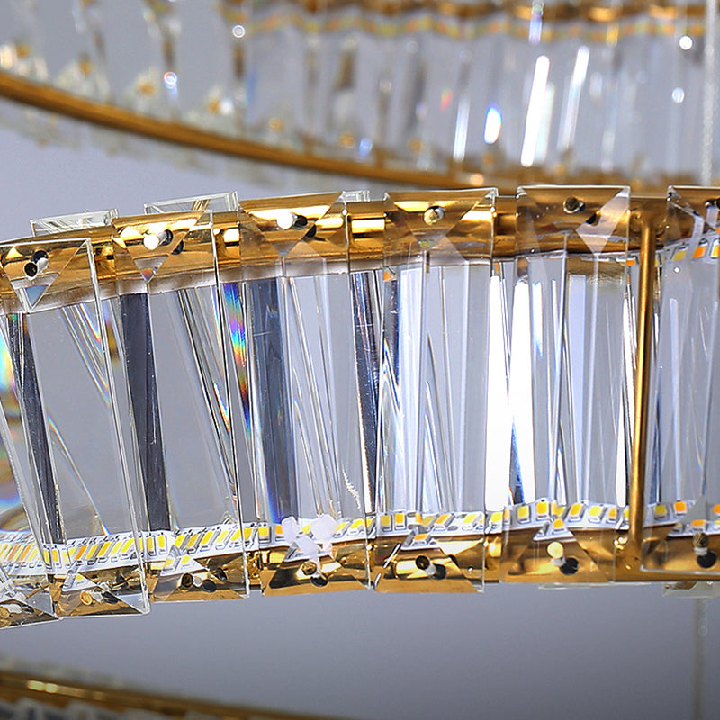 Klarer kristallrund Kronleuchterleuchte Moderne Stil Anhängerbeleuchtung