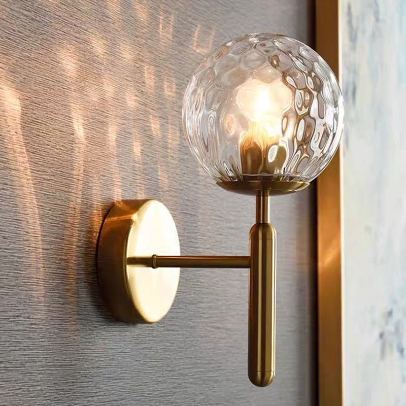 Lámpara de pared de sombra de pelota accesorios de iluminación de pared de lámpara de vidrio moderno